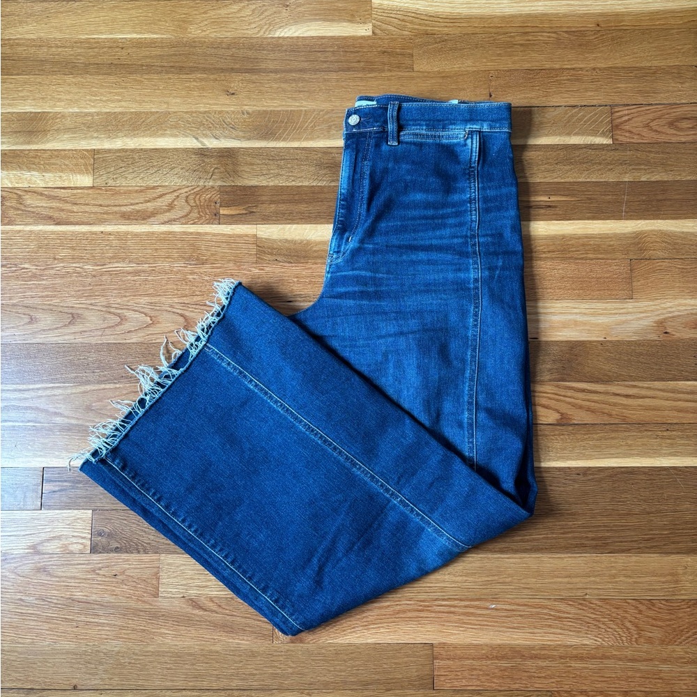 Daze Denim Frayed Wide Leg Jeans
